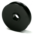 1964-67 BLACK ENGINE PULLEY - CS, 6 CYLINDER, 1 GROOVE